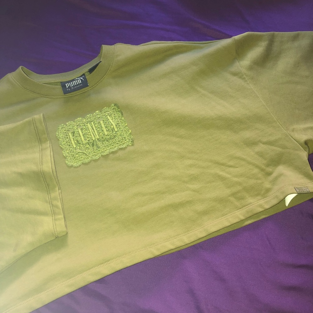 Green Fenty Crop Sweater